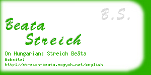 beata streich business card