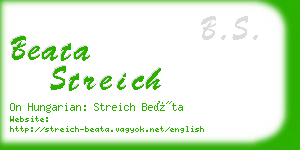 beata streich business card